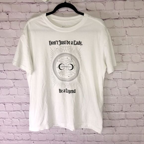 Nike Fly "Don't Just Be A Lady Be A Legend" Shirt Sportswear Tee Swoosh Size S - Picture 1 of 6
